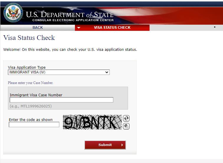 美國簽證狀態查詢系統