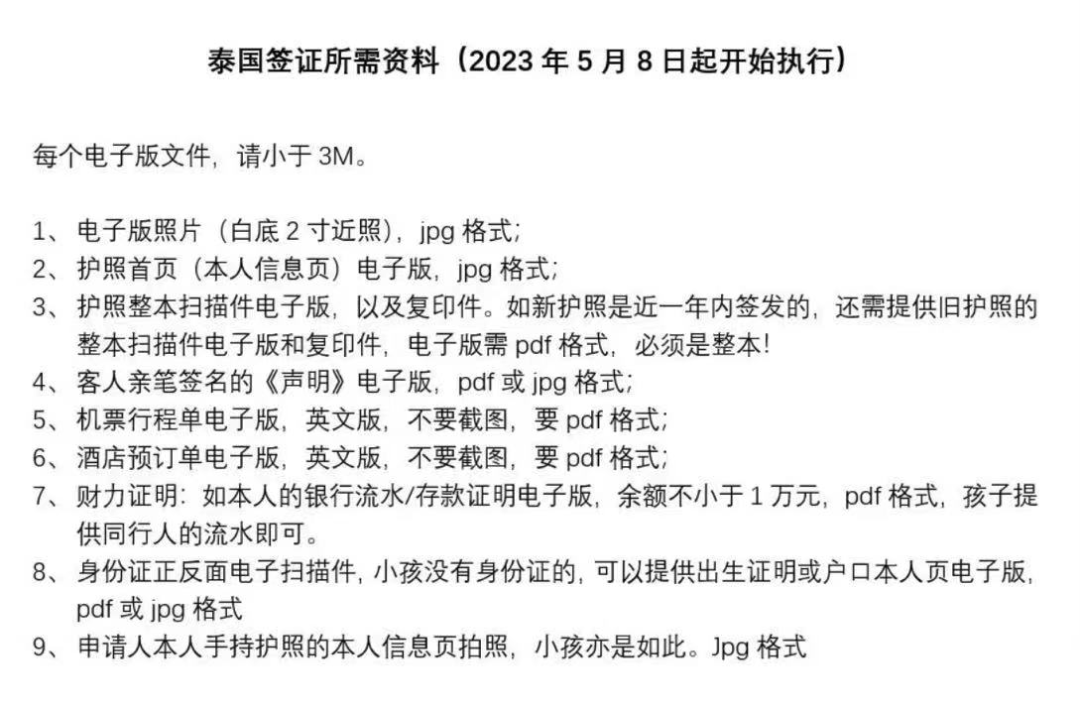 泰國電子簽辦理最新規定